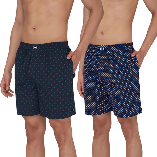 XYXX Astor Combed cotton boxers pack of 2